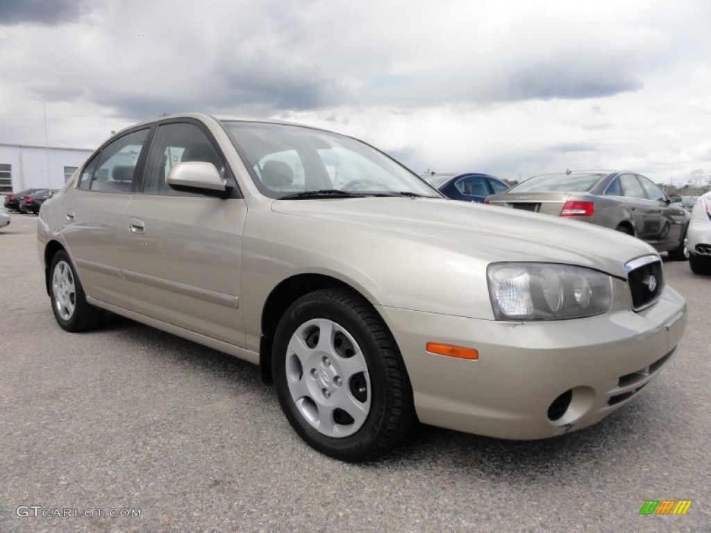 2001 Elantra GLS - Champagne / Beige photo #6