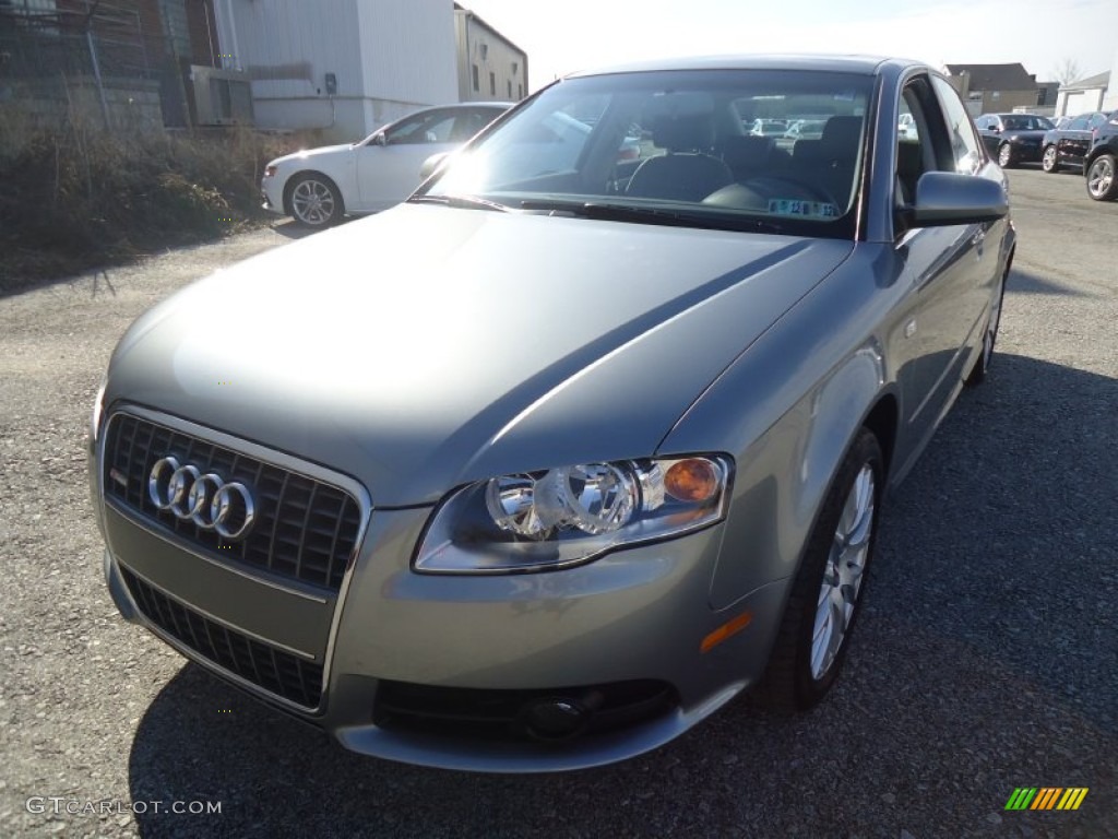 2008 A4 2.0T quattro Sedan - Quartz Grey Metallic / Light Gray photo #2