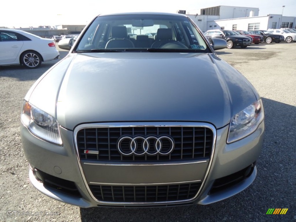2008 A4 2.0T quattro Sedan - Quartz Grey Metallic / Light Gray photo #3