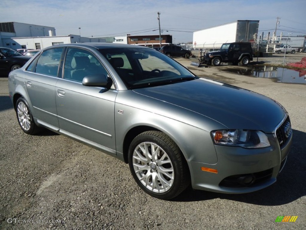 2008 A4 2.0T quattro Sedan - Quartz Grey Metallic / Light Gray photo #4