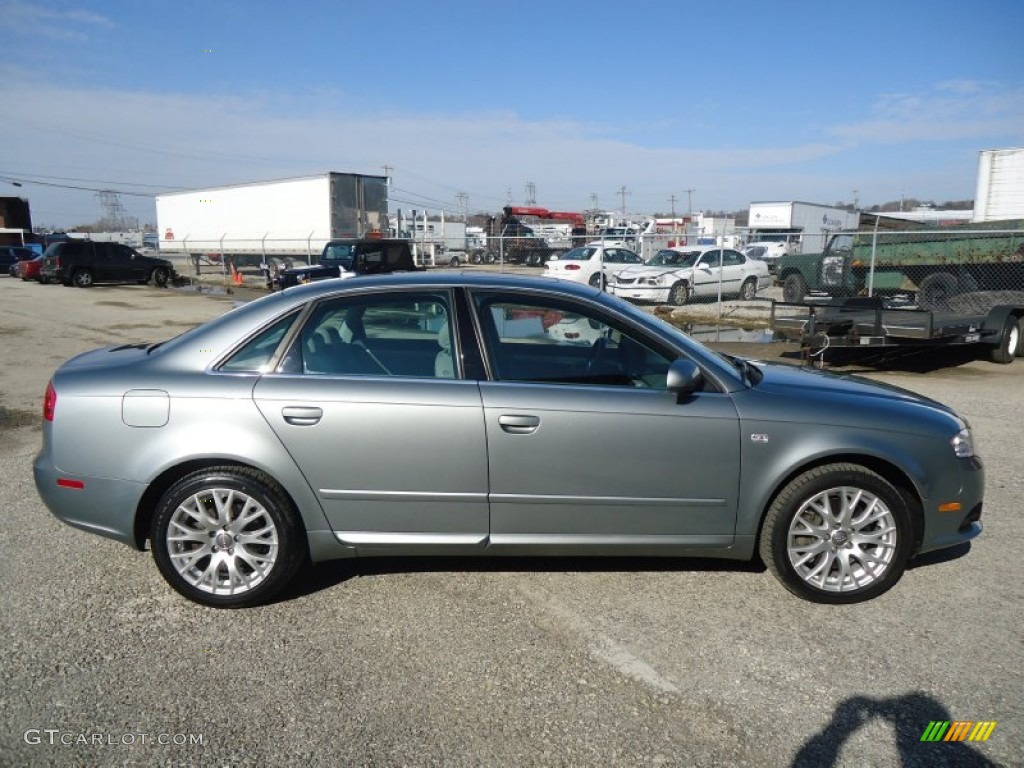 2008 A4 2.0T quattro Sedan - Quartz Grey Metallic / Light Gray photo #6