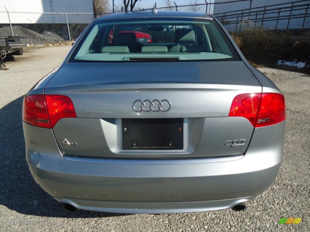 2008 A4 2.0T quattro Sedan - Quartz Grey Metallic / Light Gray photo #8