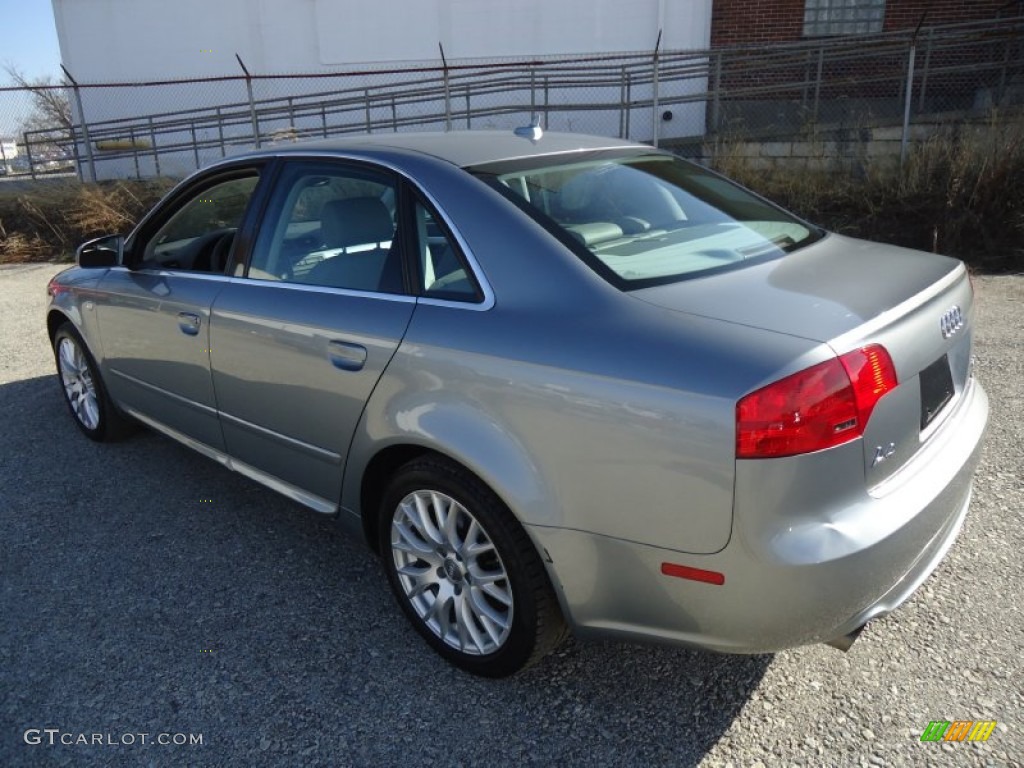 2008 A4 2.0T quattro Sedan - Quartz Grey Metallic / Light Gray photo #9