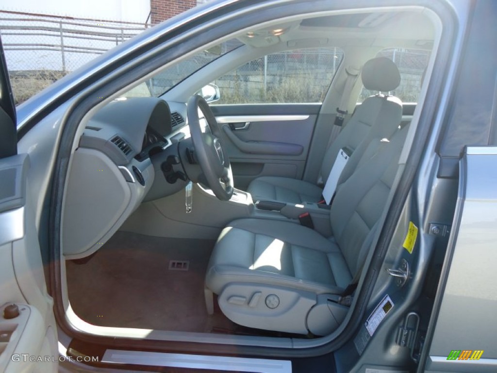 2008 A4 2.0T quattro Sedan - Quartz Grey Metallic / Light Gray photo #12
