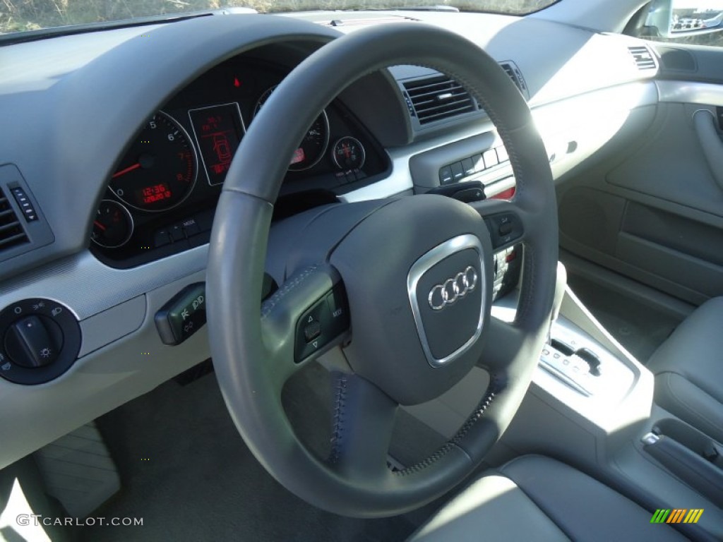 2008 A4 2.0T quattro Sedan - Quartz Grey Metallic / Light Gray photo #16