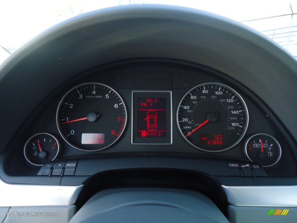 2008 A4 2.0T quattro Sedan - Quartz Grey Metallic / Light Gray photo #44