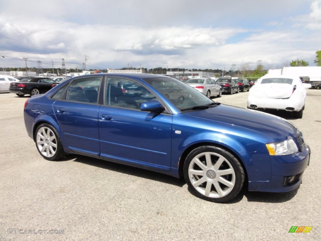 Ocean Blue Pearl Effect 2004 Audi A4 1.8T quattro Sedan Exterior Photo #63765260