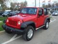 2009 Flame Red Jeep Wrangler X 4x4  photo #12