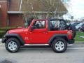 2009 Flame Red Jeep Wrangler X 4x4  photo #13