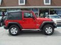 2009 Flame Red Jeep Wrangler X 4x4  photo #20