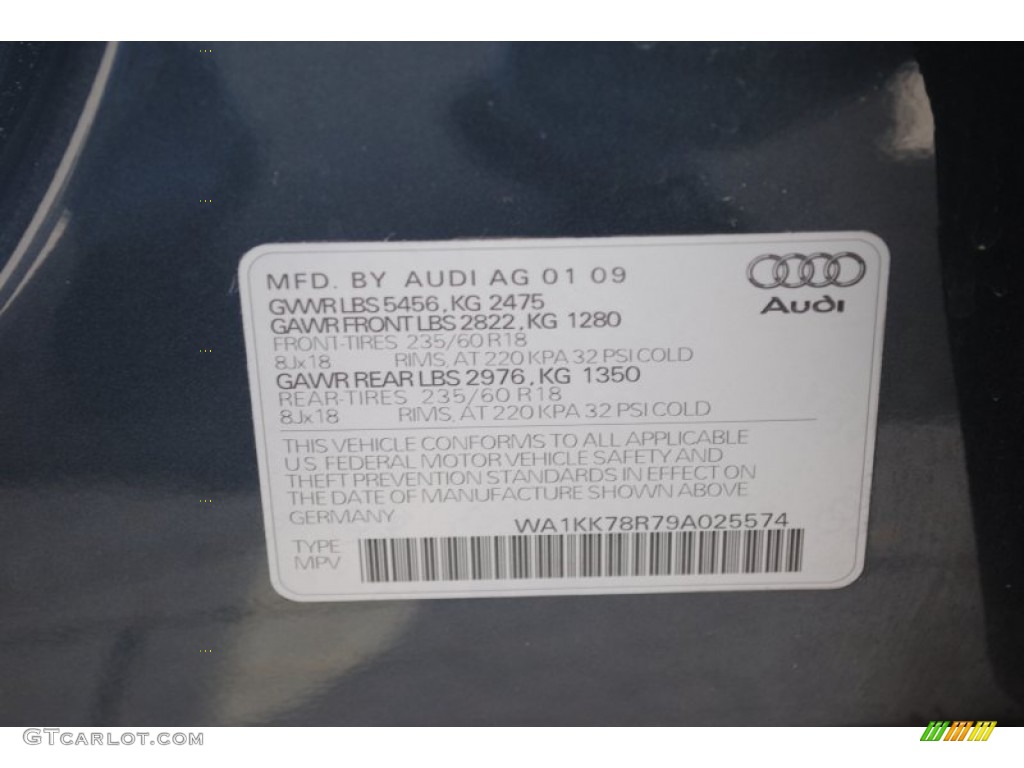 2009 Q5 3.2 Premium quattro - Meteor Gray Pearl Effect / Light Gray photo #16