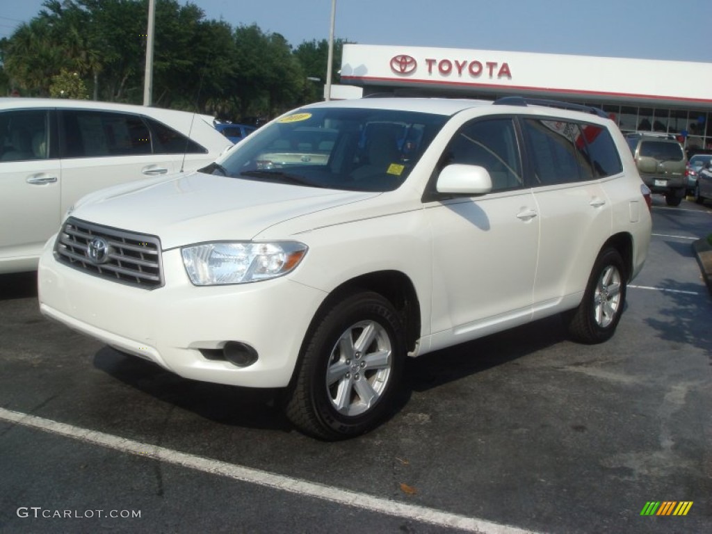 2010 Highlander  - Blizzard White Pearl / Ash photo #3