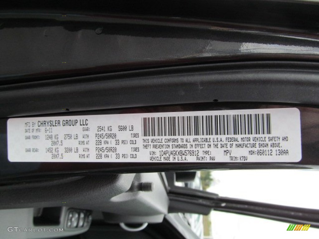 2011 Nitro Color Code PAV for Dark Charcoal Pearl Photo #63771873