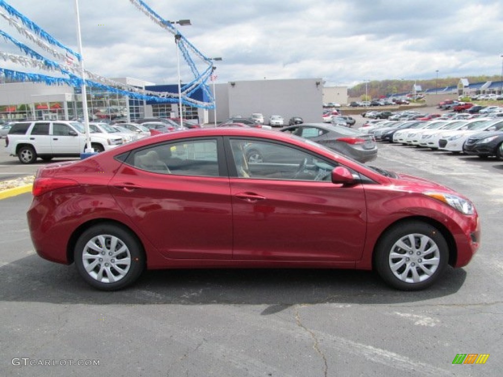2012 Elantra GLS - Red Allure / Beige photo #2