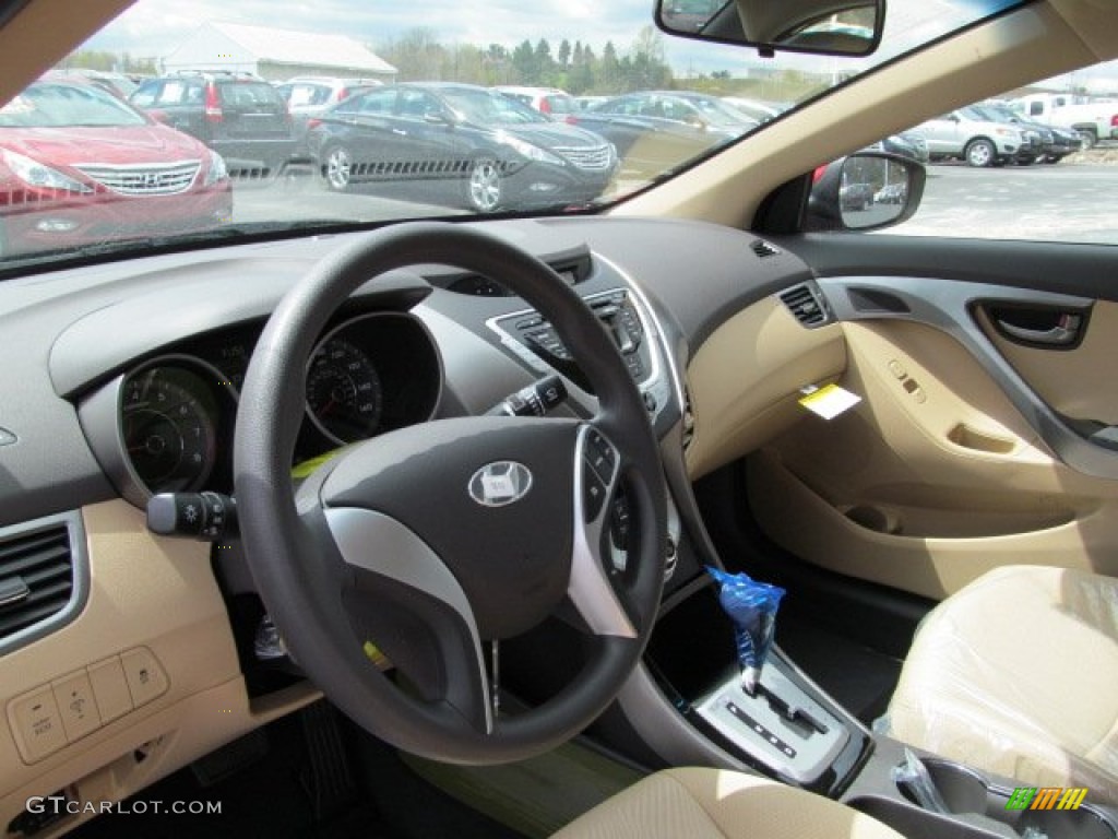 2012 Elantra GLS - Red Allure / Beige photo #5