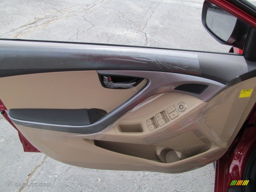 2012 Elantra GLS - Red Allure / Beige photo #7