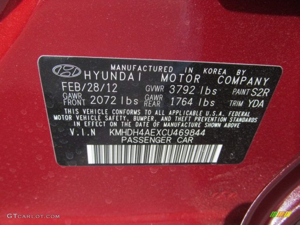 2012 Elantra GLS - Red Allure / Beige photo #10