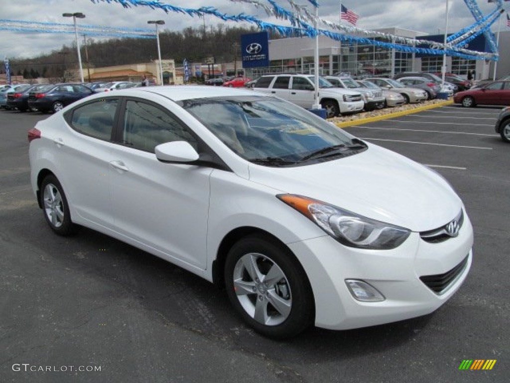 2013 Elantra GLS - Shimmering White / Beige photo #1