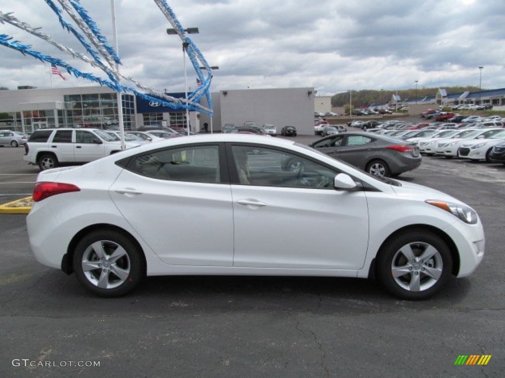 2013 Elantra GLS - Shimmering White / Beige photo #2