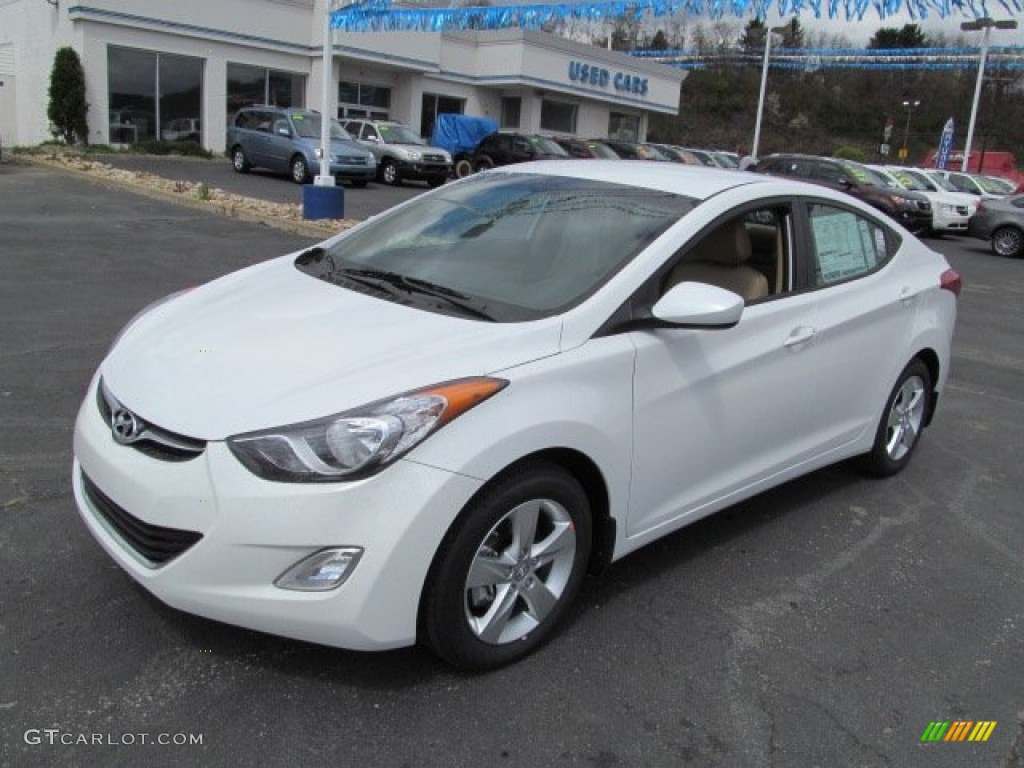 2013 Elantra GLS - Shimmering White / Beige photo #3