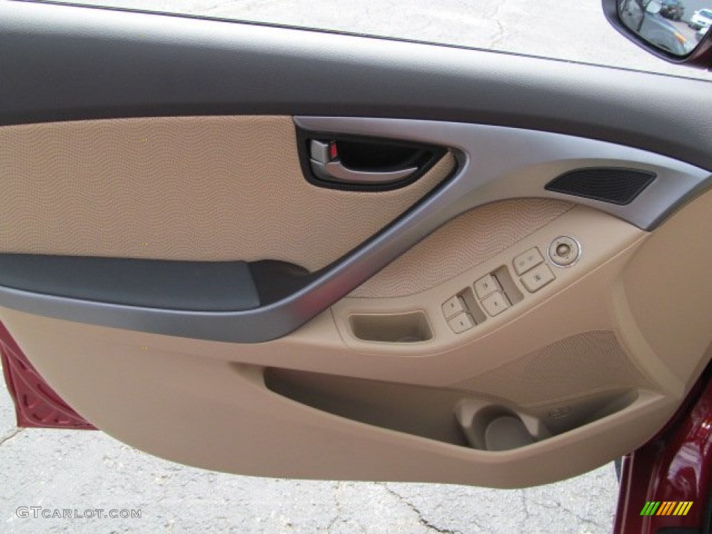 2012 Elantra Limited - Red Allure / Beige photo #7