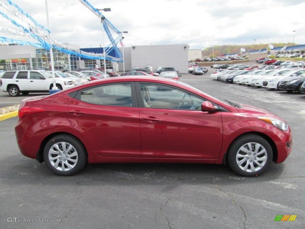 2012 Elantra GLS - Red Allure / Beige photo #2