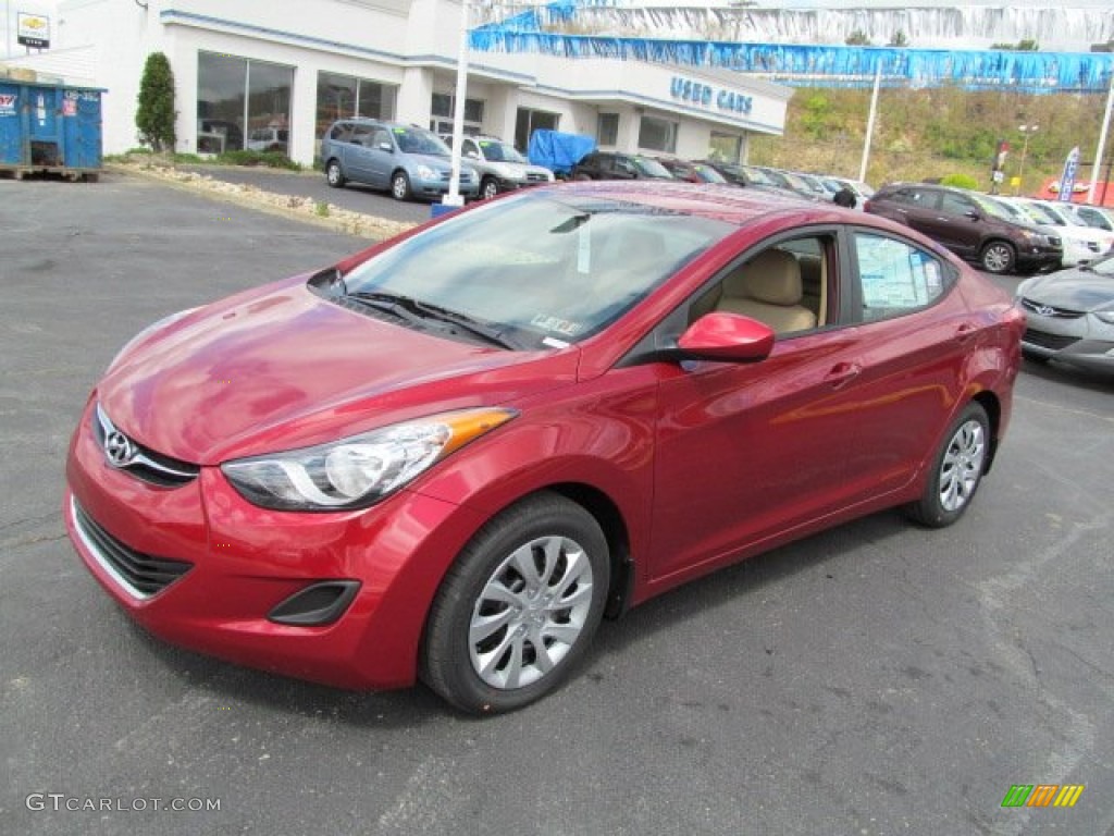 2012 Elantra GLS - Red Allure / Beige photo #3