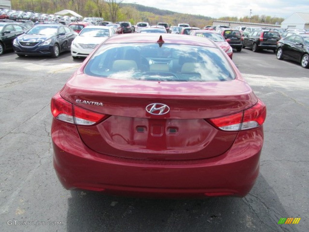 2012 Elantra GLS - Red Allure / Beige photo #4