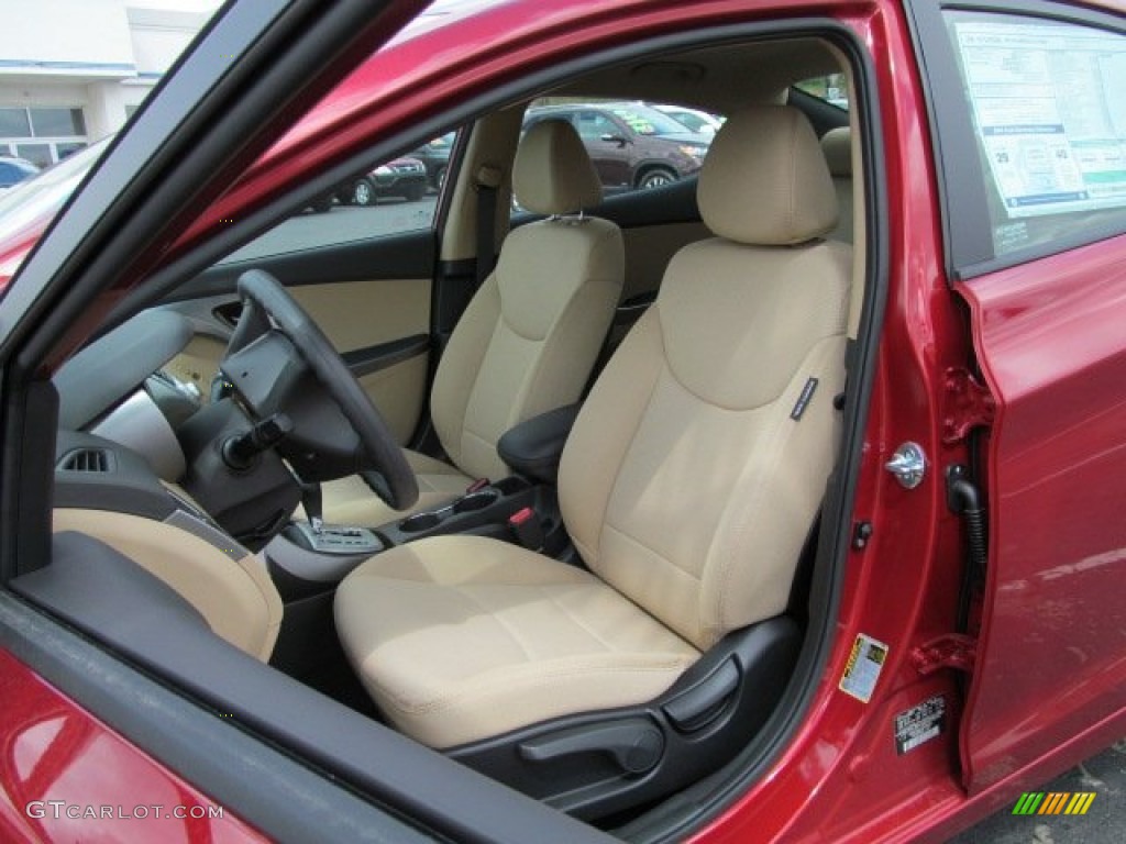 2012 Elantra GLS - Red Allure / Beige photo #5
