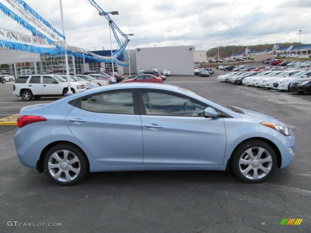 2012 Elantra Limited - Blue Sky Metallic / Beige photo #2