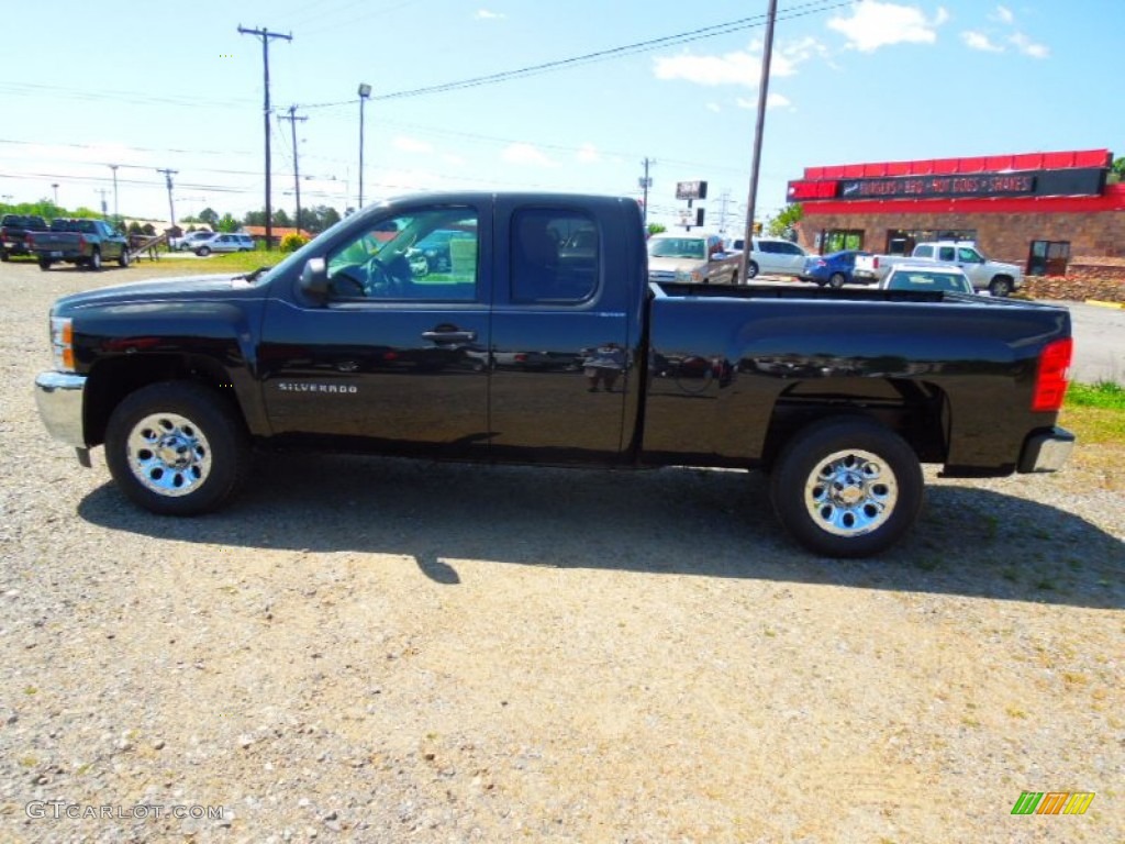 2012 Silverado 1500 LS Extended Cab - Black Granite Metallic / Dark Titanium photo #3