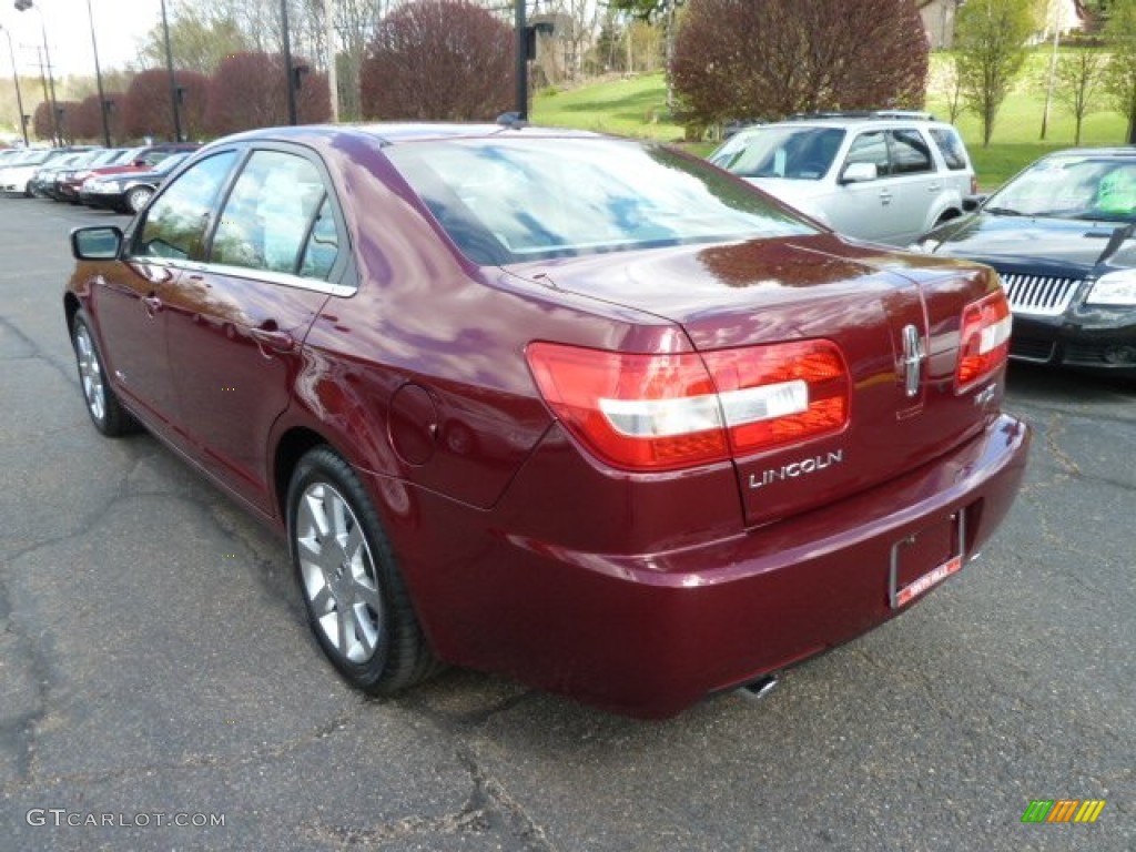 2007 MKZ Sedan - Merlot Metallic / Light Stone photo #2