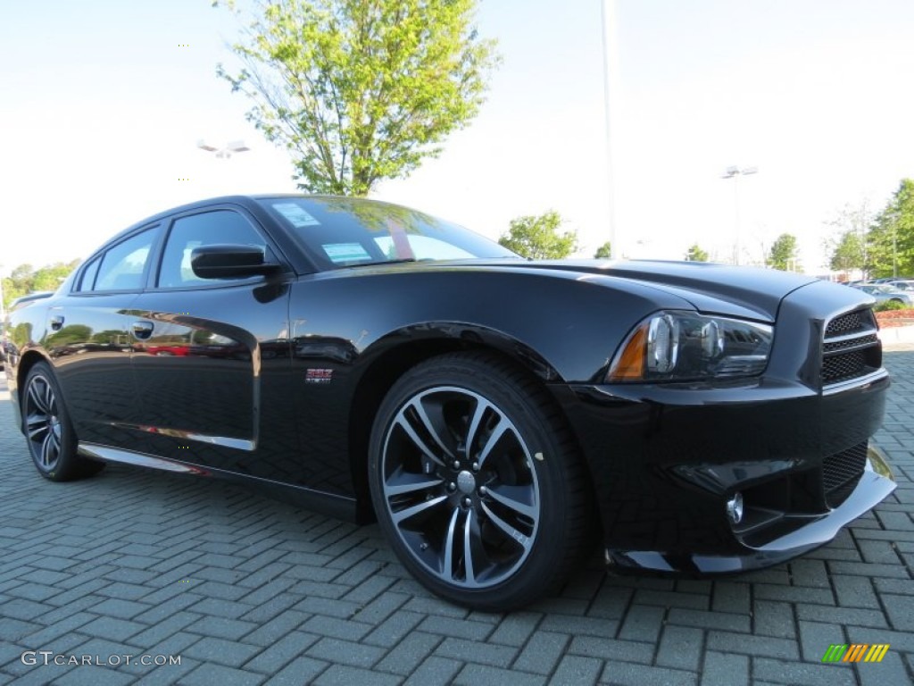 2012 Charger SRT8 Super Bee - Pitch Black / Black/Super Bee Stripes photo #4