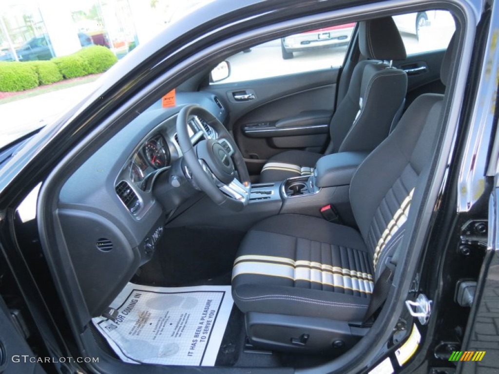 Black/Super Bee Stripes Interior 2012 Dodge Charger SRT8 Super Bee Photo #63777825