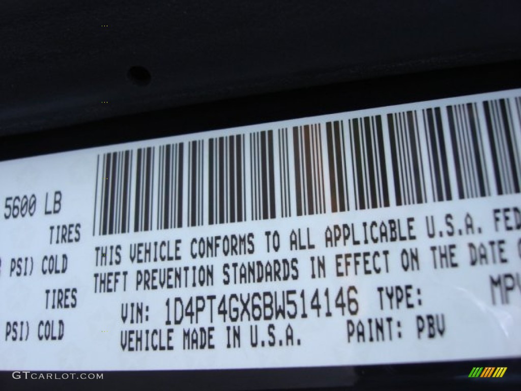 2011 Dodge Nitro Heat 4.0 Color Code Photos