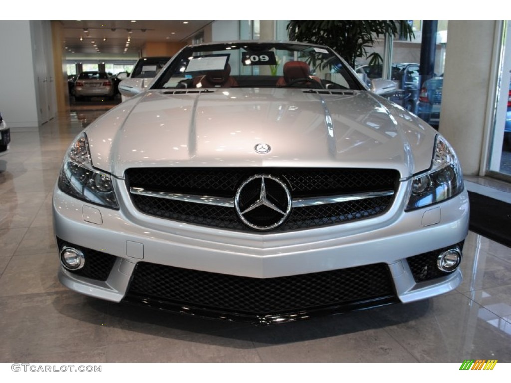Iridium Silver Metallic 2009 Mercedes-Benz SL 63 AMG Roadster Exterior Photo #63784380