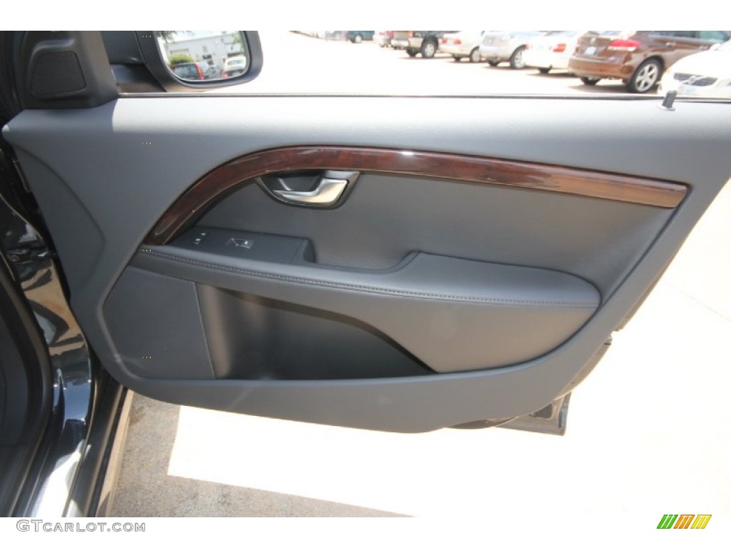 2012 Volvo S80 T6 AWD Inscription Inscription Off Black/Black Door Panel Photo #63787650