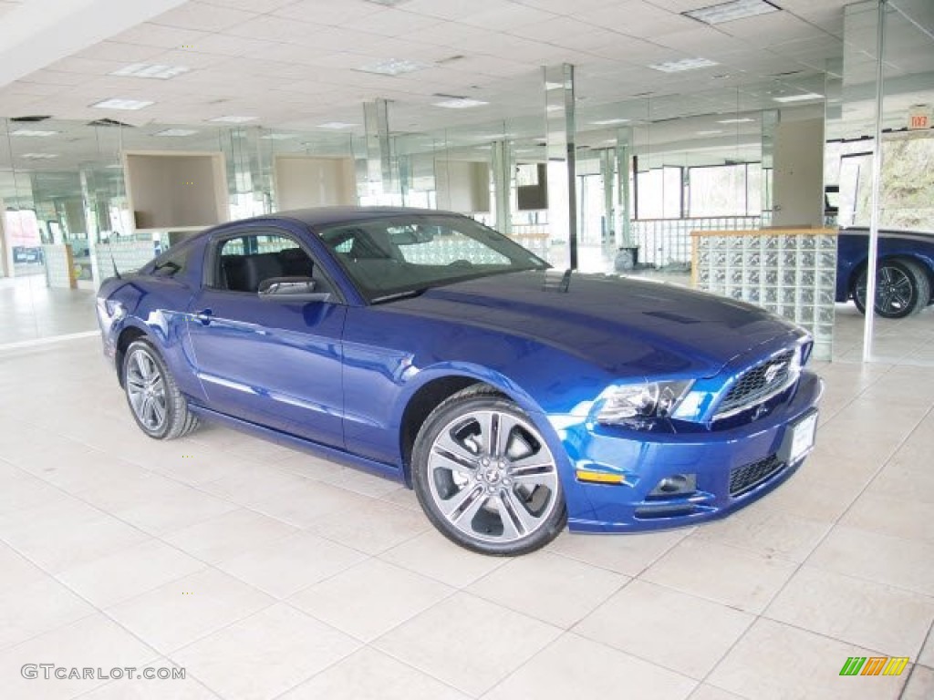 2013 Mustang V6 Coupe - Deep Impact Blue Metallic / Charcoal Black photo #1