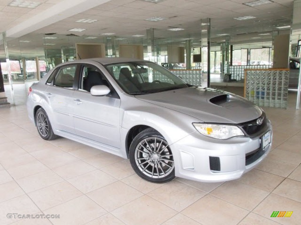 2012 Impreza WRX 4 Door - Ice Silver Metallic / WRX Carbon Black photo #1