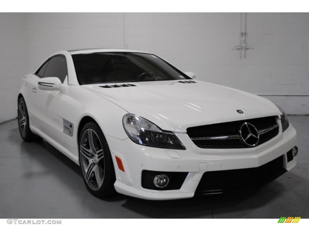 Alabaster White 2009 Mercedes-Benz SL 63 AMG Roadster Exterior Photo #63788067