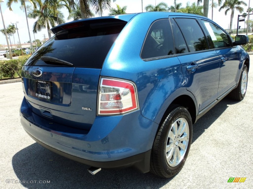 2009 Edge SEL - Sport Blue Metallic / Charcoal Black/Blue Alcantara photo #6