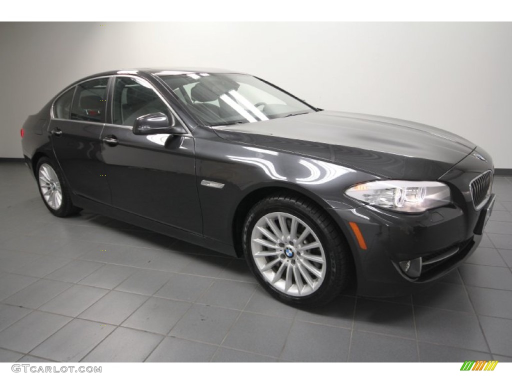 2011 5 Series 535i Sedan - Dark Graphite Metallic / Black photo #1