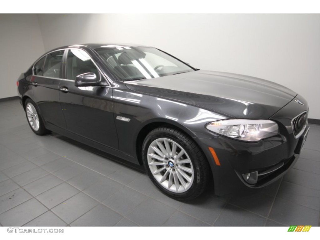 2011 5 Series 535i Sedan - Dark Graphite Metallic / Black photo #8