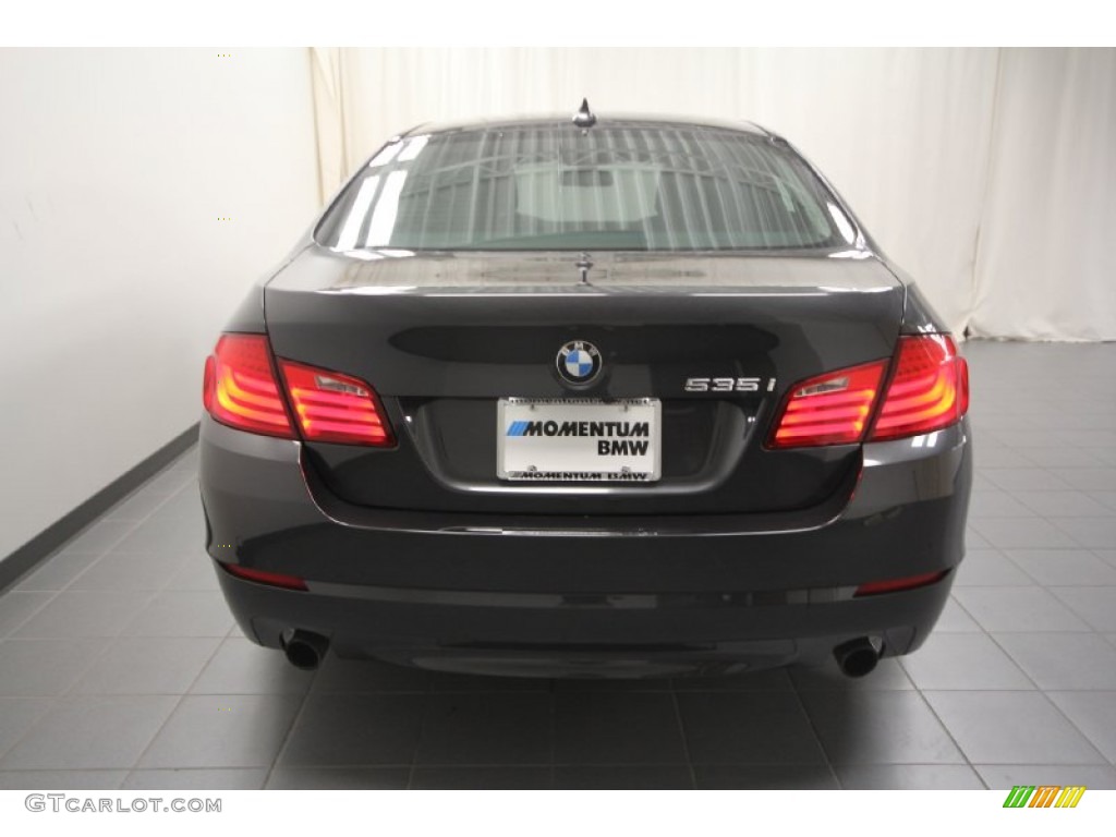 2011 5 Series 535i Sedan - Dark Graphite Metallic / Black photo #14