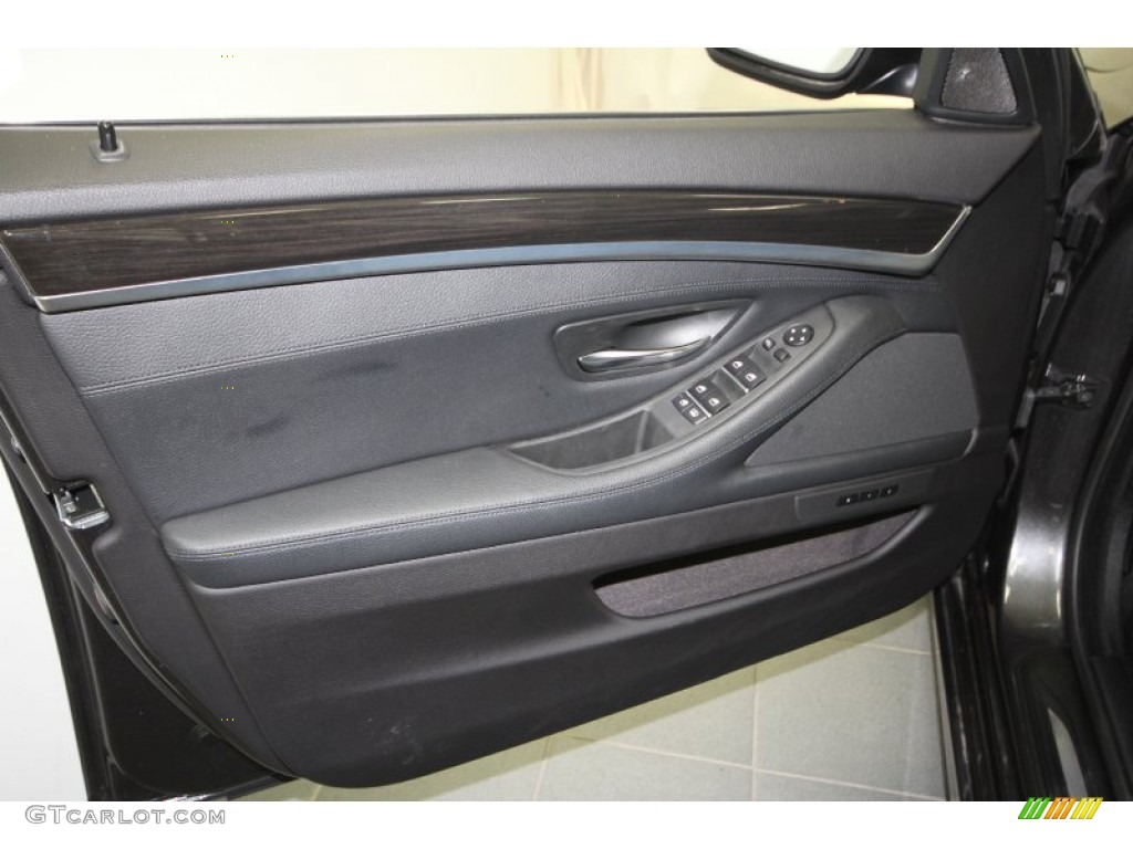 2011 5 Series 535i Sedan - Dark Graphite Metallic / Black photo #17