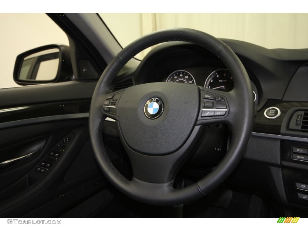 2011 5 Series 535i Sedan - Dark Graphite Metallic / Black photo #35