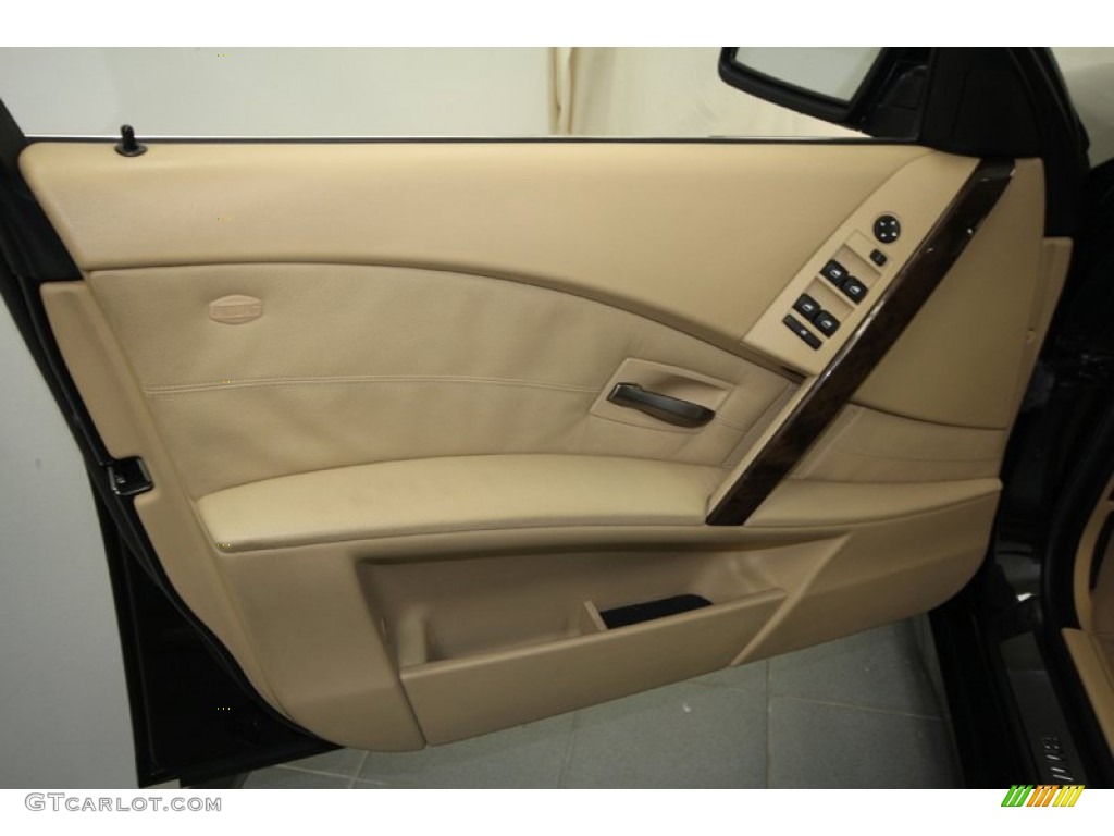 2006 5 Series 530i Sedan - Jet Black / Beige photo #15