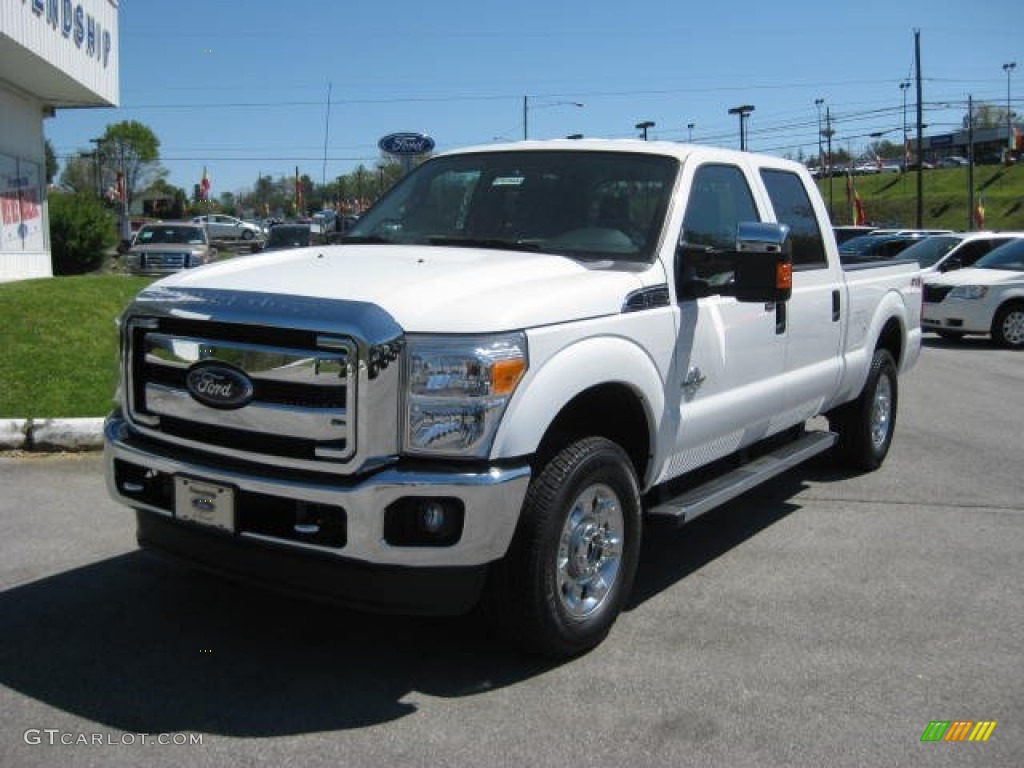 2012 F250 Super Duty XLT Crew Cab 4x4 - Oxford White / Steel photo #2