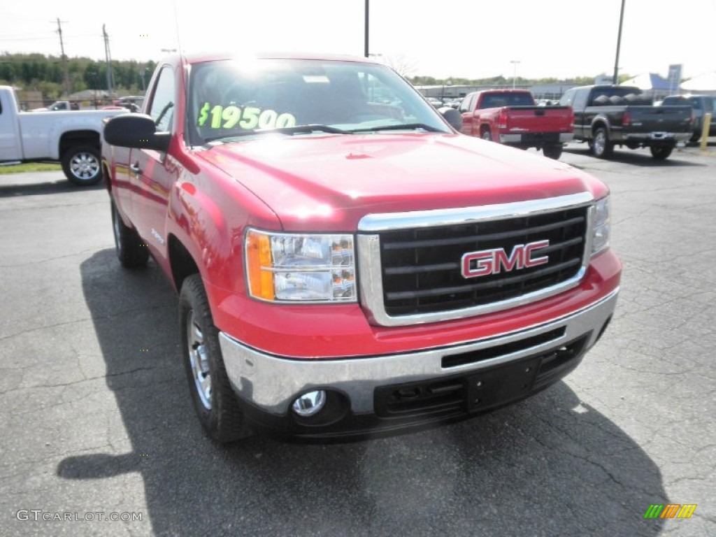 2010 Sierra 1500 Regular Cab 4x4 - Fire Red / Dark Titanium photo #2