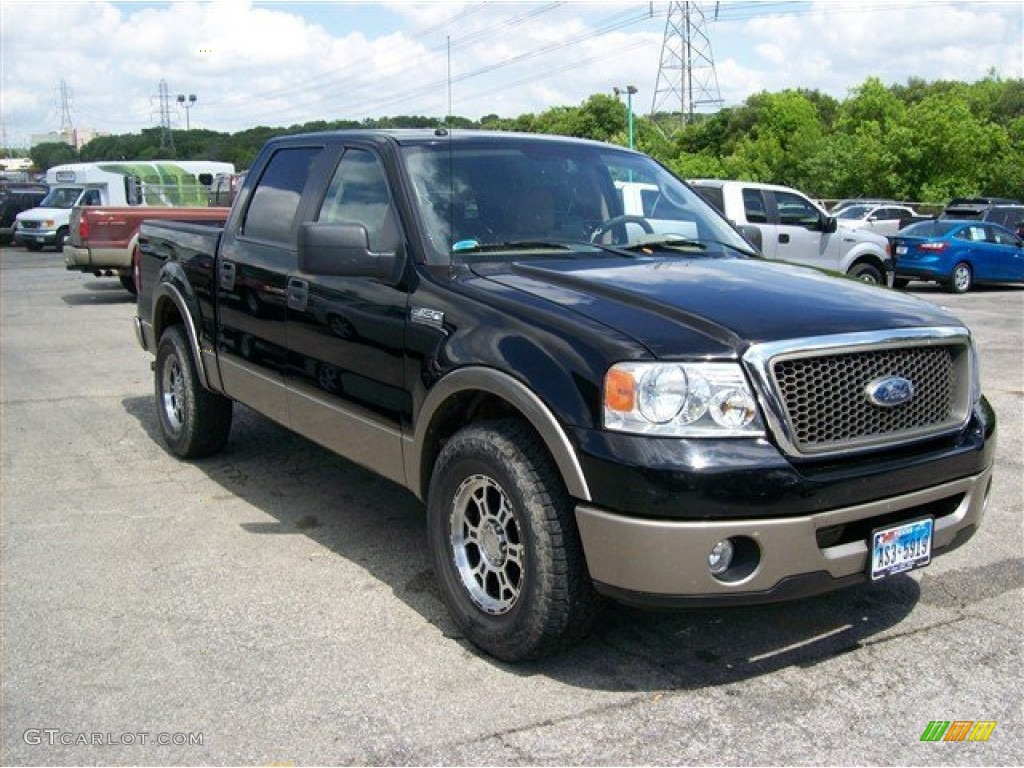 2006 F150 Lariat SuperCrew - Black / Tan photo #1